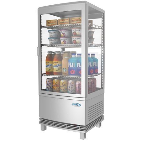 KOOLMORE Countertop Refrigerator Display Case Commercial Beverage Cooler with LED lighting CDCU-3C-SV